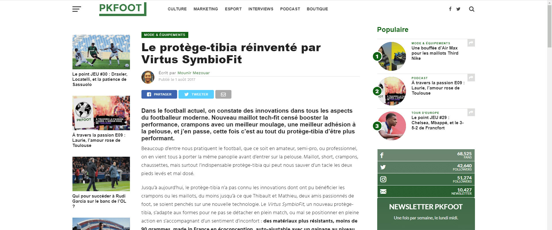 virtusfootball.com - article PKFoot.fr